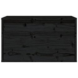 Maison Chic Armoire murale,Meuble de Rangement pour salon,cuisine Noir 60x30x35 cm Bois de pin massif -MN49478 pas cher