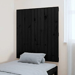 Avis Maison Chic Tête de lit scandinave pour lit adulte,Meuble de chambre murale Noir 82,5x3x90 cm Bois massif de pin -MN54855