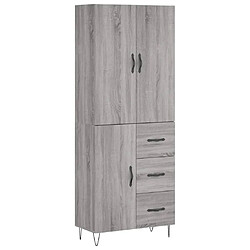 Maison Chic Buffet,Meuble de Rangement,commode pour salon,Cuisine Sonoma gris 69,5x34x180 cm Bois d'ingénierie -MN88831