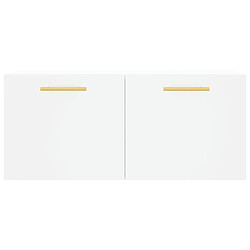 Maison Chic Armoire murale,Meuble de Rangement,Armoire Suspendue blanc 80x36,5x35 cm bois d'ingénierie -MN71750 pas cher