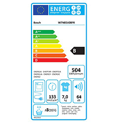 Seche-linge condensation BOSCH WTN85V08FR SER4 - 7 kg - Induction - L60cm - Classe B - Blanc