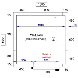 Chambre Froide Positive Pro Line - Hauteur 2200 mm - Combisteel