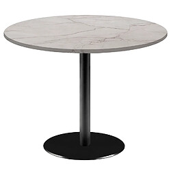 Restootab Table Ø120cm - modèle Rome marbre yule