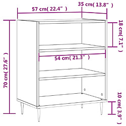 vidaXL Buffet sonoma gris 57x35x70 cm bois d'ingénierie pas cher