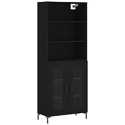 Maison Chic Buffet,Meuble de Rangement,commode pour salon,Cuisine Noir 69,5x34x180 cm Bois d'ingénierie -MN57349