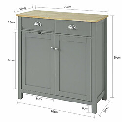 SoBuy FSB25-HG Buffet Commode Armoire de Rangement Table Console Meuble de Rangement pour entrée Chambre Salon