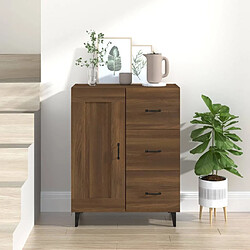 Maison Chic Buffet,Meuble de Rangement,commode pour salon,Cuisine Chêne marron 69,5x34x90 cm Bois d'ingénierie -MN11308