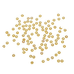 Lot de 100pcs 4mm Rondelle Entretoise Fleur Marguerite Artisanat DIY Fabrication de Bijoux Couleur d'Or pas cher