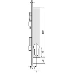 Avis Serrure à larder 1 point pêne dormant et rouleau à cylindre européen axe 24,5 mm - Pour gâche électrique Métalux 8