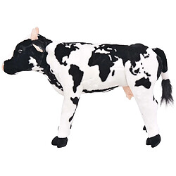 vidaXL Jouet en peluche Vache Noir et blanc XXL