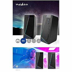 NEDIS Haut Parleur de Jeux Eneceintes PC 2.0 Alimenté port USB 3.5 mm Mâle 18 W LED