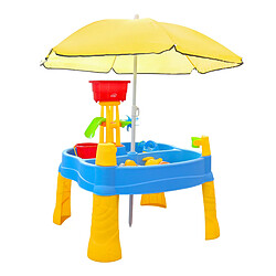 SUNNY Aqua Explorer | Table sable et eau avec Accessoires et Parasol Réglable| Jeu d'eau pour plusieurs Enfants | Facile à Construire, Ranger et Nettoyer | Jeux d'Eau Extérieur et Intérieur