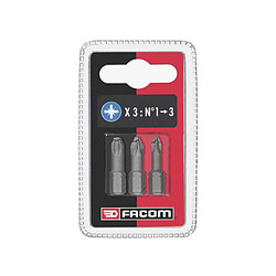 Lot de 3 embouts Facom ED101T.J3 