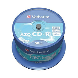 CD-R Verbatim AZO Crystal 50 Unités 700 MB 52x