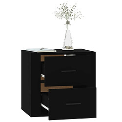 Maison Chic Table de chevet murale - Table de Nuit Noir 50x36x47 cm pas cher