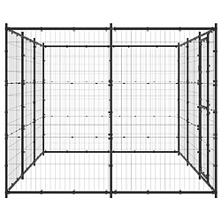 Avis vidaXL Chenil extérieur Acier 7,26 m²