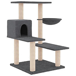 Arbre à chat avec griffoirs,niche pour chat en sisal gris foncé 82,5 cm -MN93427