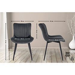 Non Lot de 2 chaises Largo en velours