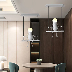 Stoex 2X Suspension Luminaire Créative Plafonnier Rétro Vintage Lustre D'Intérieur Pour Chambre D'Enfant, Chambre À Coucher, Jardin D'Enfants, Café, Blanc