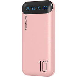 Acheter YOBON Batterie Externe 10000mAh Rose, Power Bank Portable avec 2 Ports Sorties USB + Port Entrée Type-C, Pour Huawei iPhone iPad, etc