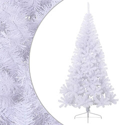 vidaXL Sapin de Noël artificiel moitié avec support blanc 240 cm PVC 