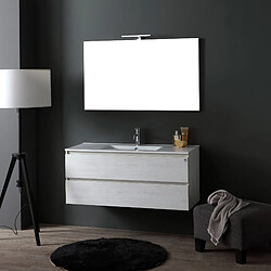 Kiamami Valentina ARMOIRE DE TOILETTE AVEC LAVABO INTÉGRÉ 120 CM AVEC MIROIR SÉRIE BERLIN 