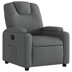 Maison Chic Fauteuil inclinable,Fauteuil luxe de relaxation Gris foncé Tissu -MN89219