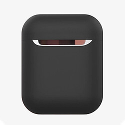 Wewoo Coque Écouteurs sans fil en silicone anti-choc pour Apple AirPods 1/2 Noir 