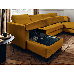 Acheter Lisa Design Anna - canapé panoramique en U - 7 places - convertible avec coffre - en velours