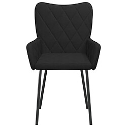 Avis vidaXL Chaises à manger lot de 2 noir tissu