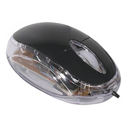 Abi Diffusion Mini souris optique lumineuse noire USB 