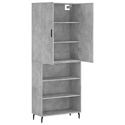 Acheter Maison Chic Buffet,Meuble de Rangement,commode pour salon,Cuisine Gris béton 69,5x34x180 cm Bois d'ingénierie -MN99882