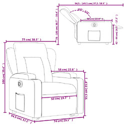 vidaXL Fauteuil inclinable électrique noir similicuir pas cher