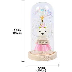 Acheter Universal Lumière de dôme en verre avec élégante lumière LED (rose)