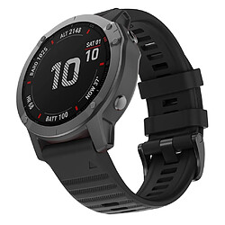 Wewoo Bracelet pour montre connectée Garmin Fenix 6X 26mm Smartwatch à en silicone à libération rapide Noir