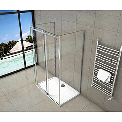 Acheter Aica Sanitaire Cabine de douche 160x80x80cm en verre securit anticalcaire 8mm