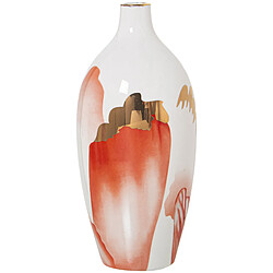 Vase Alexandra House Living Blanc Doré Céramique 14 x 14 x 27 cm