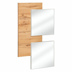 Paris Prix Panneau Mural & 2 Miroirs Easy 100cm Naturel