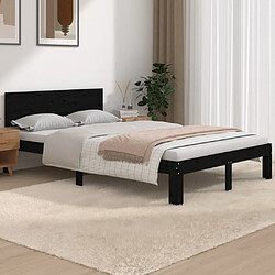 vidaXL Cadre de lit sans matelas noir 120x190 cm 