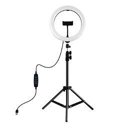 Yonis Kit Lumière Anneau LED 26cm + Trépied 1.1m Pour Vlog Et Diffusion En Direct