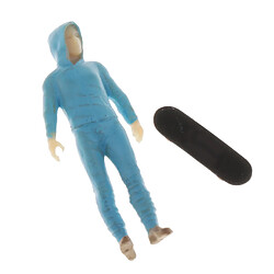 1:64 People Action Figure Diorama Painted Sliding Boy Miniatures Blue