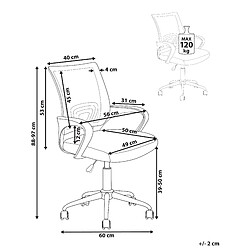 Avis Beliani Chaise de bureau Rouge SOLID