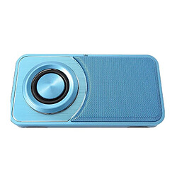 Yonis Mini Enceinte Bluetooth Ultra Fine Portative Avec Support Téléphone Et Luminosité Synchronisée Enceinte Bluetooth Ultra-Fine Portable Avec Support TF Et Lumière LED Bleu YONIS