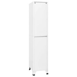 Acheter vidaXL Armoire à casiers Blanc 38x45x180 cm Acier