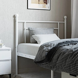 Maison Chic Tête de lit moderne pour chambre - Décoration de lit métal blanc 90 cm -MN55025