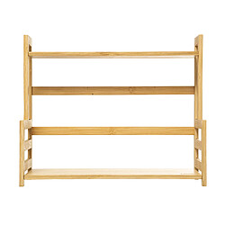 Pegane Etagère de rangement en bambou coloris naturel - Longueur 40,5 x Profondeur 18 x Hauteur 33,5 cm 