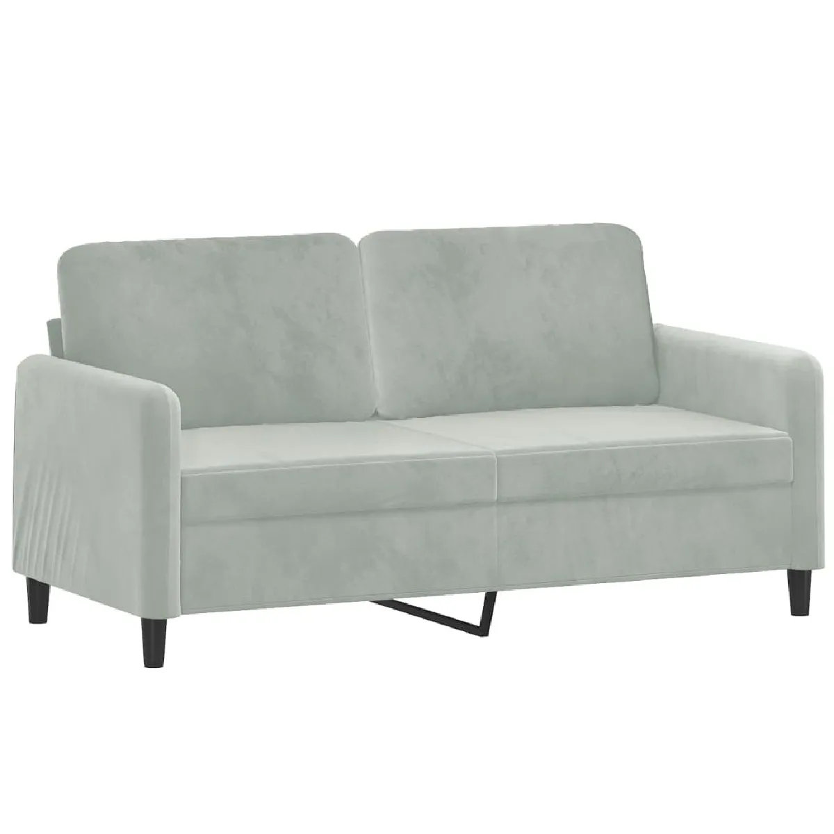 Maison Chic Canapé à 2 places,Sofa de Salon,Canapé droit Gris clair 140 cm Velours -GKD988246