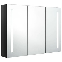 Helloshop26 Armoire de salle de bain à miroir led 89 x 14 x 62 cm noir brillant 02_0006576