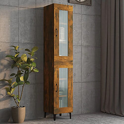 Avis Maison Chic Armoire murale suspendue,Meuble de Rangement pour salon,cuisine Chêne fumé 34,5x34x90 cm -MN79954