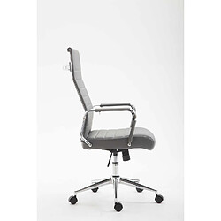 Decoshop26 Fauteuil de bureau en synthétique gris avec assise rembourrée pivotant BUR10243